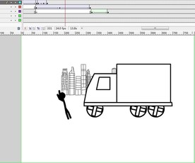 学生作业火柴人被车撞到17秒动