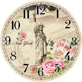 复古建筑自由女神钟面