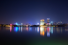 惠州西湖夜晚景色