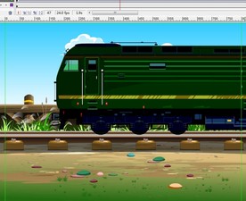 火车头行驶动画6秒