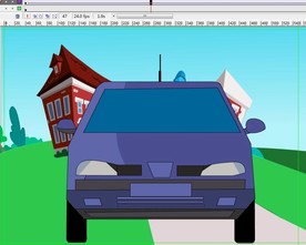 学校行驶出来的汽车6秒动态