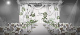 白色森系婚礼仪式区
