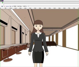 银行职员在大厅内说话128秒