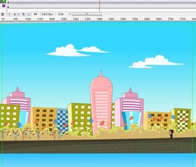 小孩子走过河边的庆典16秒