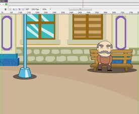 老爷爷坐在凳子上面说话10秒