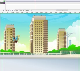 建筑大楼有蝴蝶飞过17秒