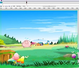 村落外边奔跑的小猪头12秒