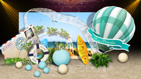 海洋系旅行主题婚礼迎宾区