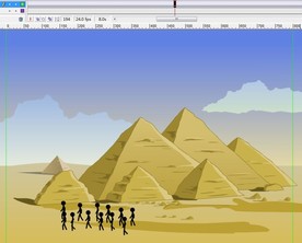 一大群火柴人从金字塔走过17秒