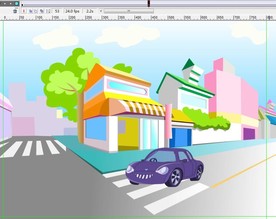 无人汽车拐弯动画6秒