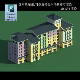 写字楼 现代办公楼 建筑模型图