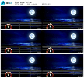 海上明月 舞台大屏背景视频素材