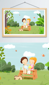 快乐可爱的姐妹