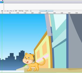 小猫从巷子里走出来12秒