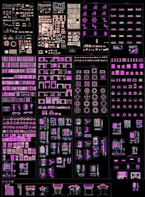 中式CAD构件图库