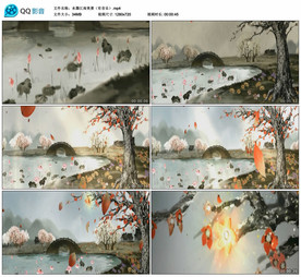 水墨江南美景 舞台背景视频素材