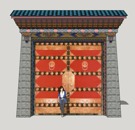 藏式风格大门