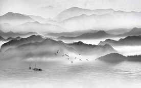 大尺寸山水背景墙 高清山水