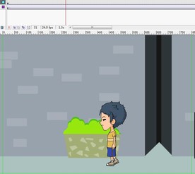 男孩在街道上行走着动画6秒