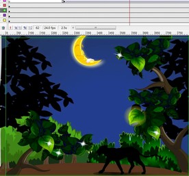 夜晚林中出现的野兽影子6秒