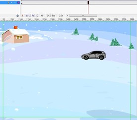 雪地中前进的越野车5秒