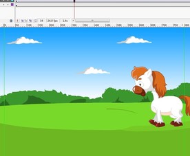 平原上行走着的小马6秒动画