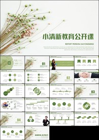 手绘清新淡雅教育教学公开课说课