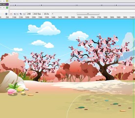 蝴蝶飞舞在花树林中10秒