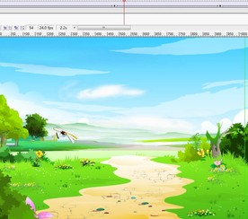 蜻蜓在野外飞行动画6秒