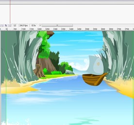 一条破舟顺流而下7秒动画