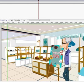 绅士走过蛋糕店6秒动画
