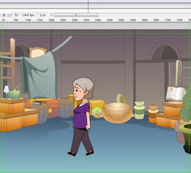 老太太从杂物房走出去6秒