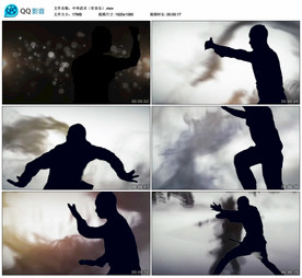 水墨中华武术功夫 舞台背景视频