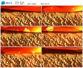 红歌战士先烈浮雕 舞台背景视频