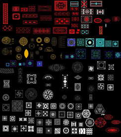 CAD地面拼花图案