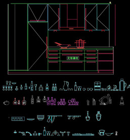 厨房摆设用品图块