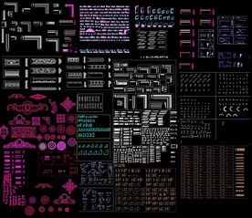 角线线条图块大全