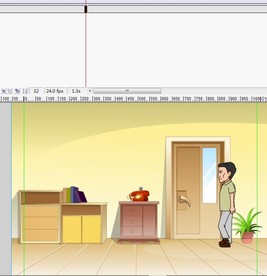 中年男子在房间走出来6秒动画