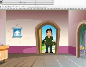 房门打开看到外面2秒动画