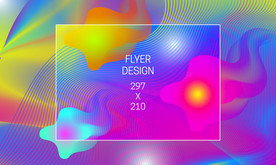 炫彩商业海报背景板不规则图形