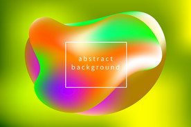 炫彩商业海报几何图形不规则图