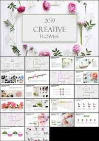 韩范唯美小清新韩范文艺创意花朵