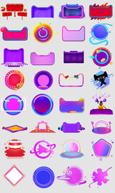 淘宝天猫双11猫头免扣装饰元素