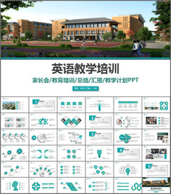 卡通教育英语培训清新PPT