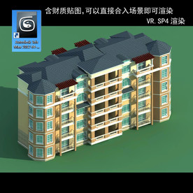 写字楼 现代办公楼 建筑模型图