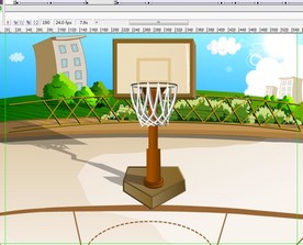 篮球场上的投篮动画8秒