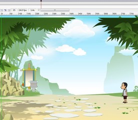 孩子在竹林里面玩耍9秒动画