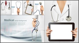 矢量医疗专家手部特写