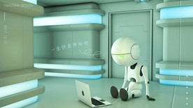 c4d3D建模机器人机械温馨场