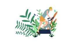 运动 插画 漫画 人物 锻炼